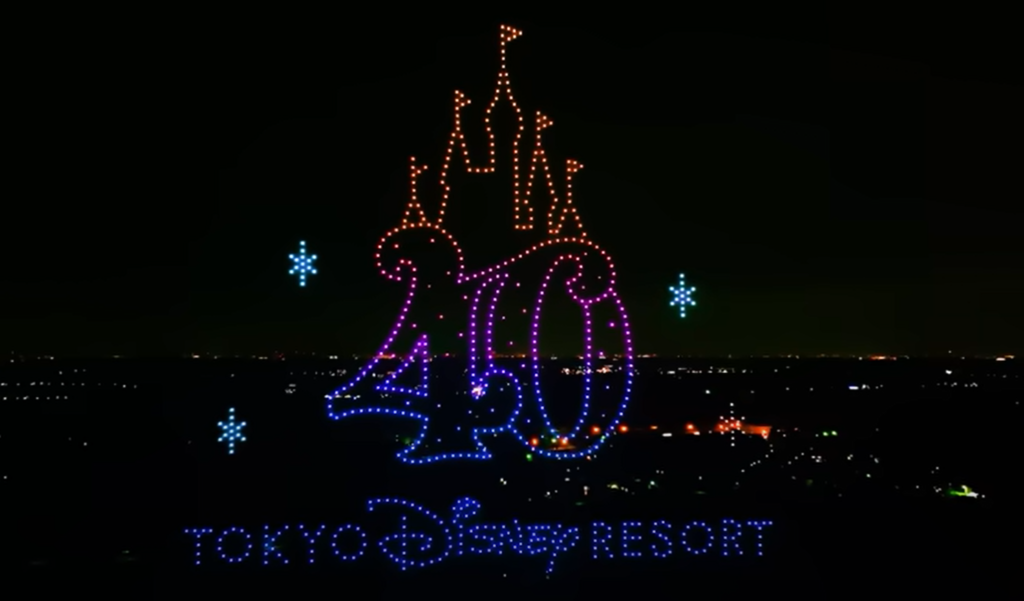 東京ディズニーリゾート40周年スペシャルドローンショーの画像