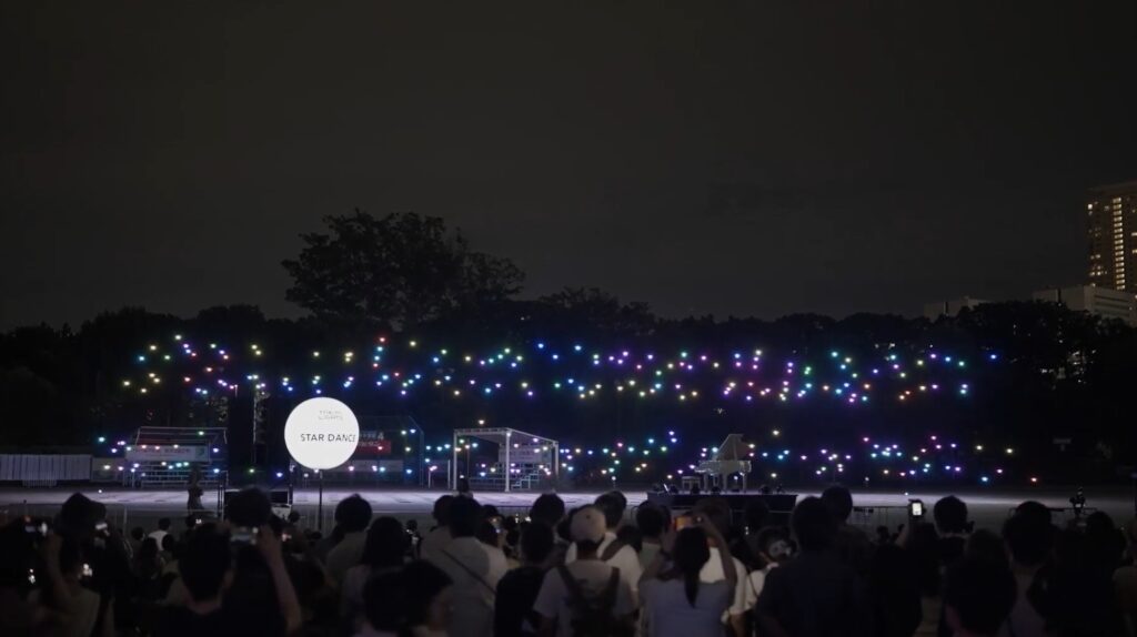 TOKYO LIGHTS 2024 ドローンショーの様子画像