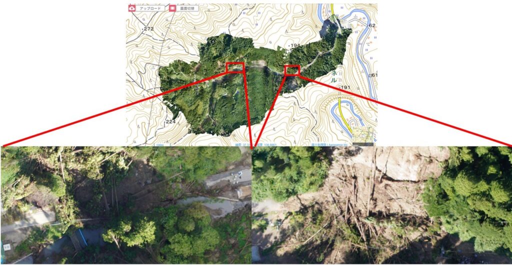 エアロセンス「被災地状況確認支援」の画像