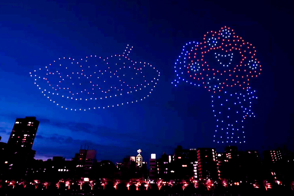 大阪・関西万博開幕直前スペシャルドローンショーの画像