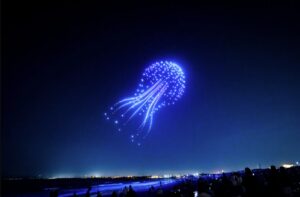 観音寺市「銭形まつり」のドローンショーイメージ画像