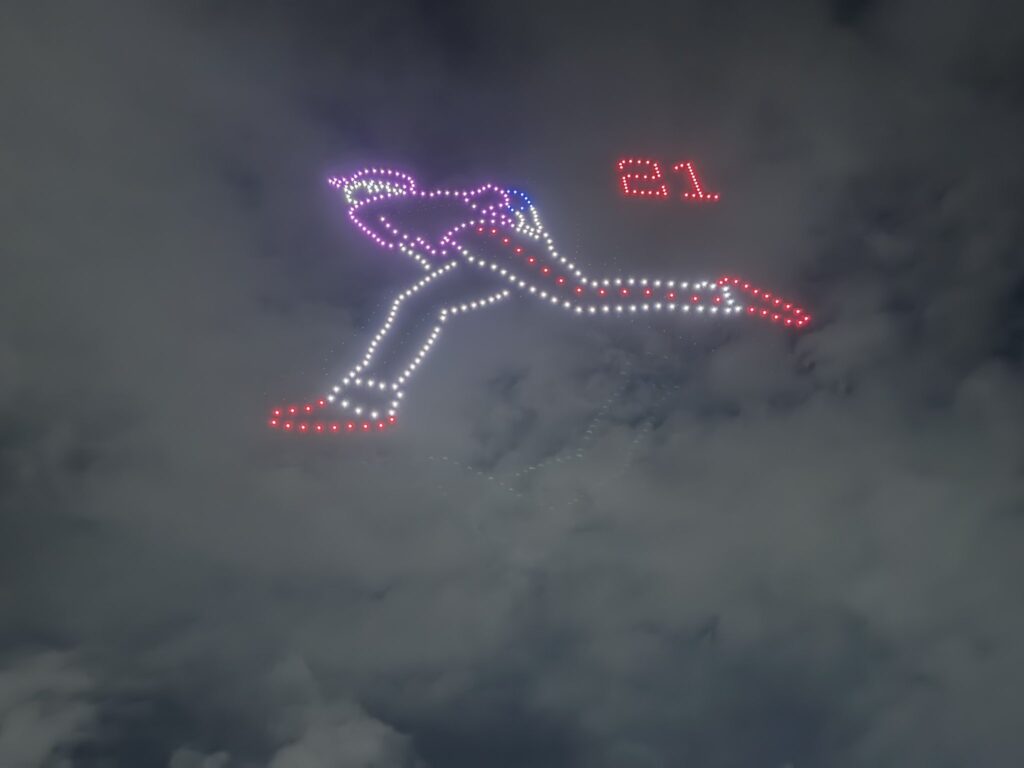 楽天イーグルス VIVIDドローンショーの画像